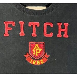 Abercrombie "FITCH" Men Lg Spellout‎ Knit Shirt Spellout Logo Classic Casual